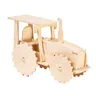 Maquette en bois ""tracteur"", 15,5 x 11 cm