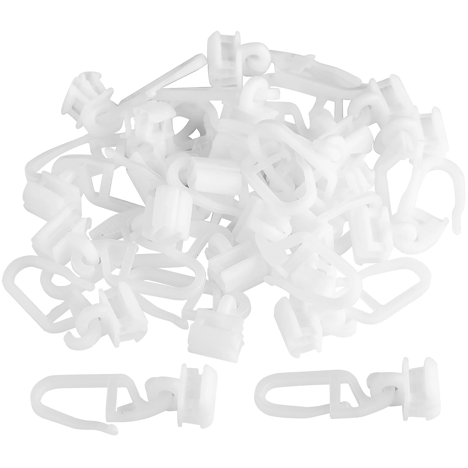 buttinette Agrafes pour rideaux, blanc, 30 x 11 mm, 25 pièces