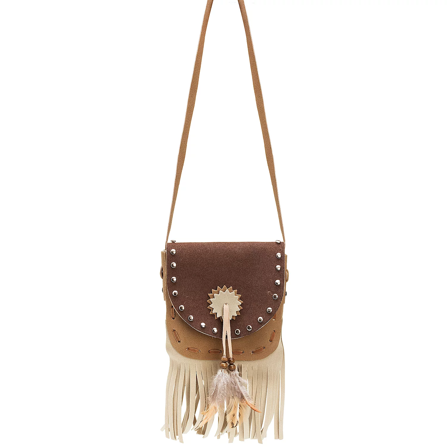 Sac à main "indien", marron/beige