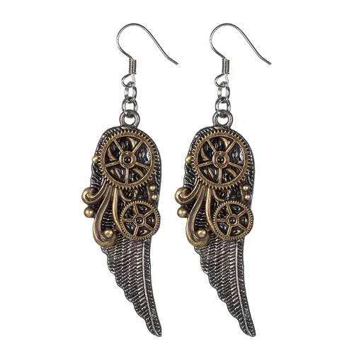 Boucles d'oreilles ""ailes steampunk