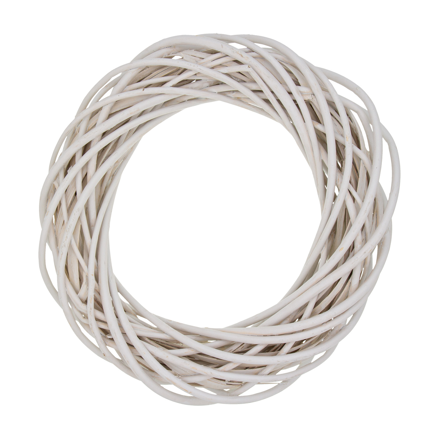 Couronne en osier, blanc, 50 cm Ø