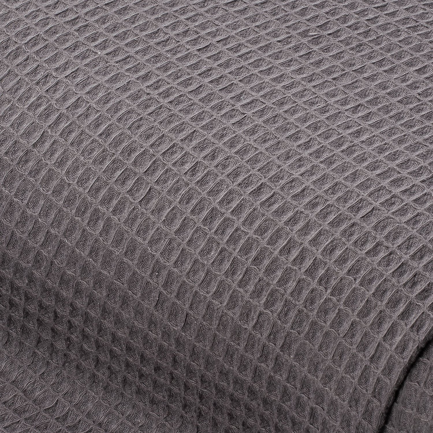 Tissu nid d'abeilles, anthracite