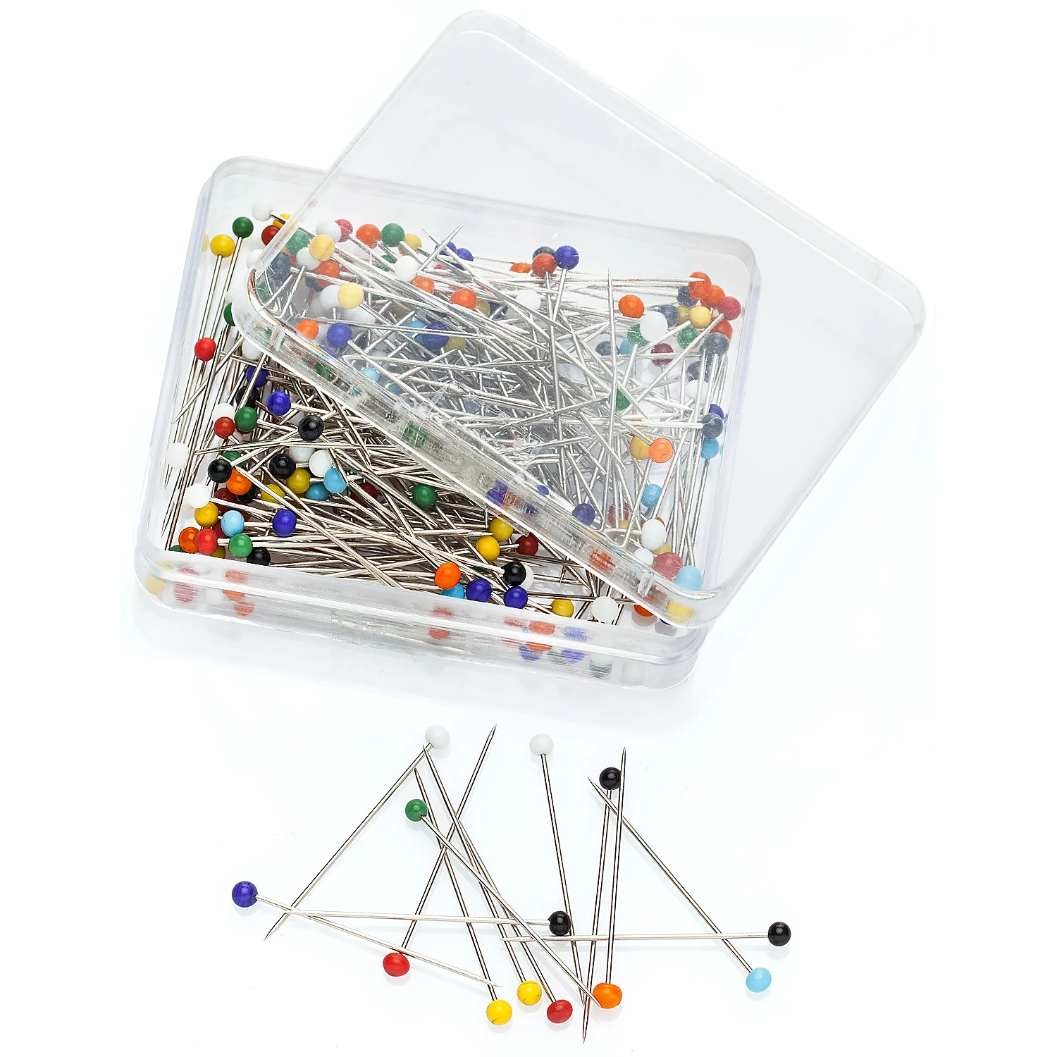 buttinette Epingles à tête de verre, 30 mm, 20 g = env. 200 pièces