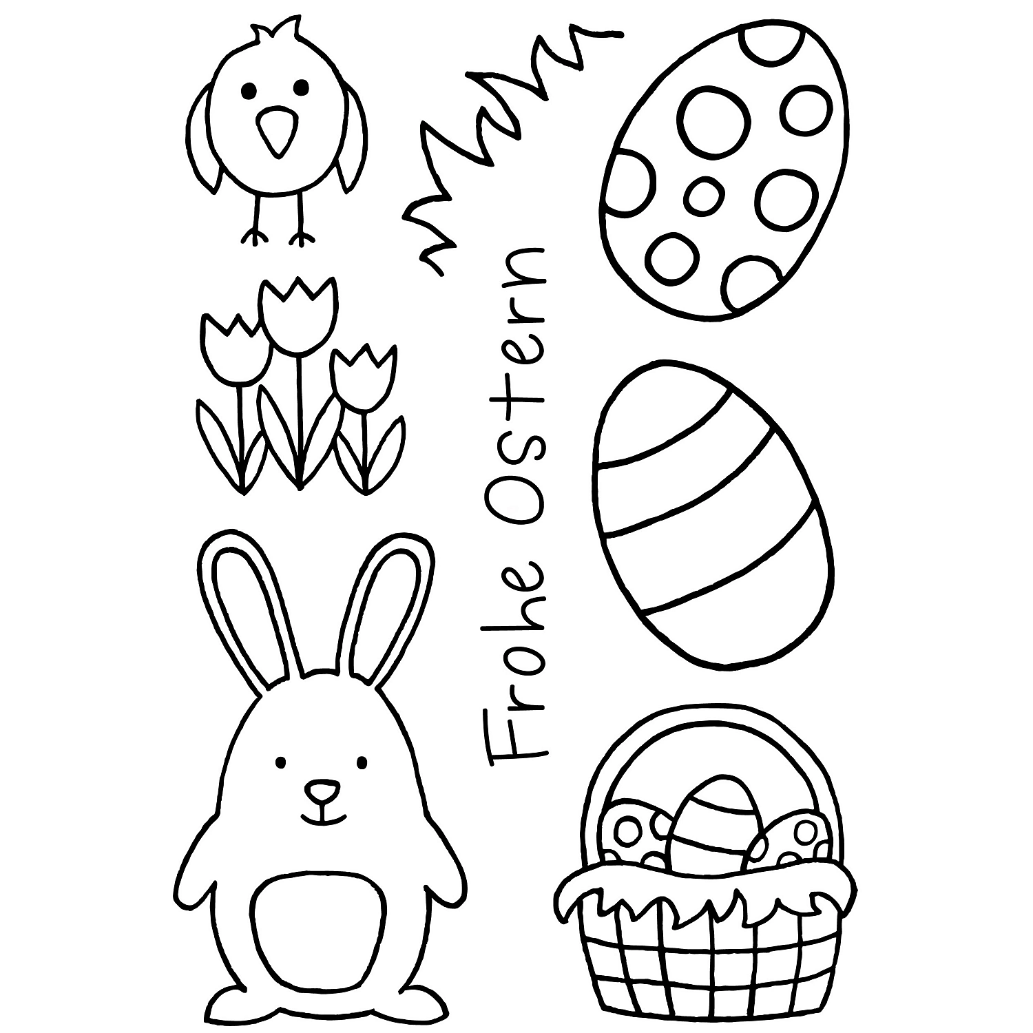 Clear Stempel-Set Frohe Ostern Image