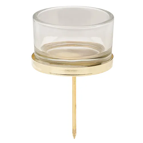 Kerzenhalter, gold, 5 cm Ø, 4 Stück