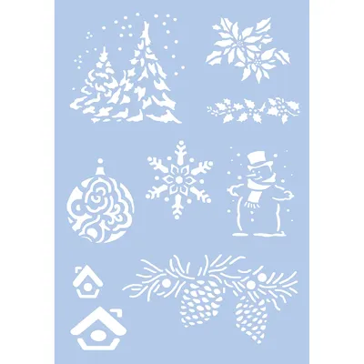 Schablone Weihnachten, 21 x 29,7 cm Image
