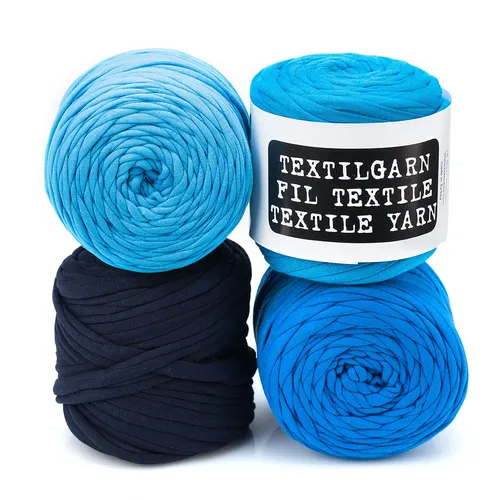 buttinette Textilgarn, Blautöne, 1000 g