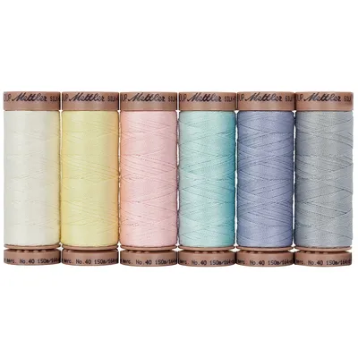 Mettler Silk Finish Cotton Pastell, Stärke: 40, Inhalt: 6x 150 m