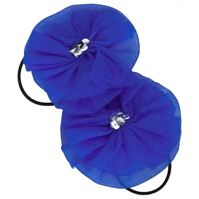 Haargummis Blume, 2 Stück, blau Image