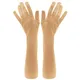 Satin-Handschuhe, gold, 55 cm