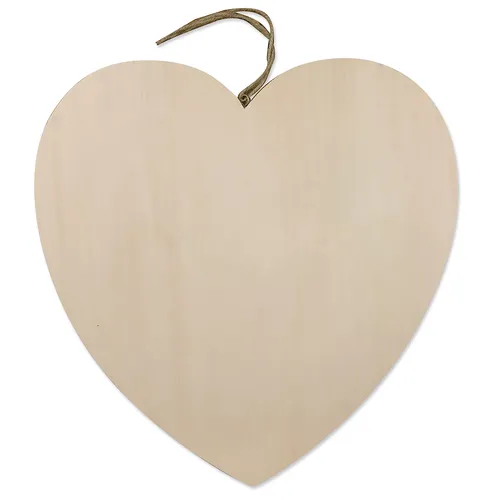Herz aus Holz mit Aufhänger, 40 cm