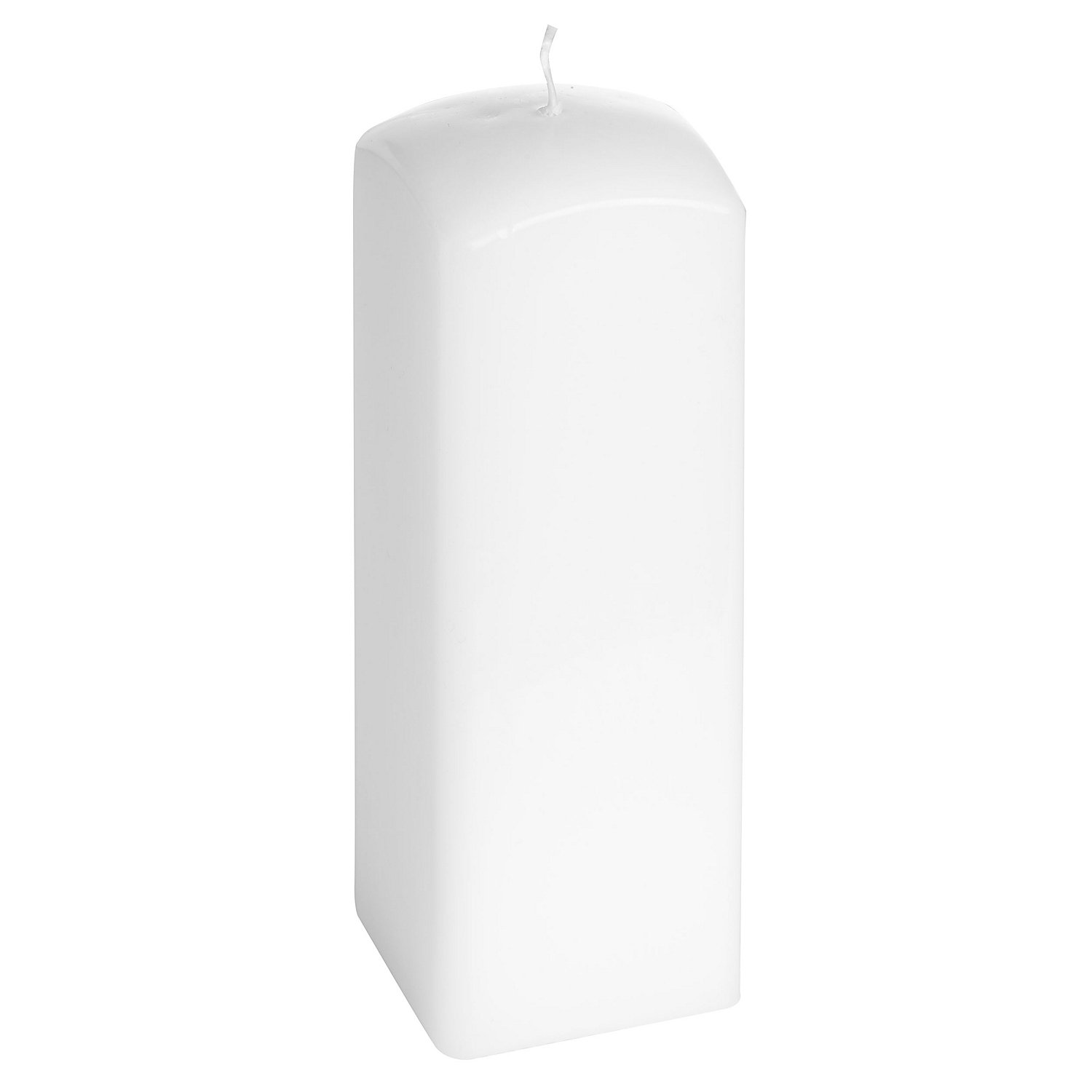 Spezialkerze quadratisch, weiß, 7 x 7 x 20 cm Image