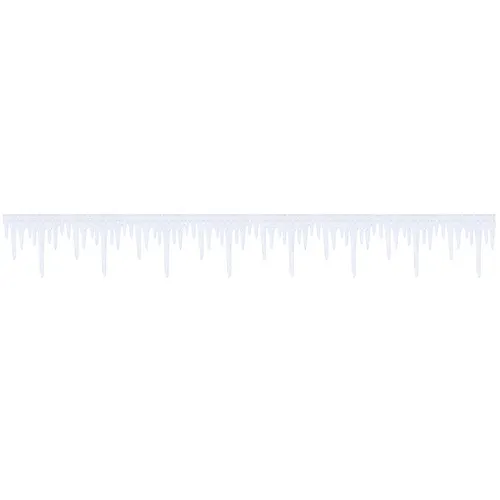 Eiszapfen-Band aus Filz, weiß, 3 m