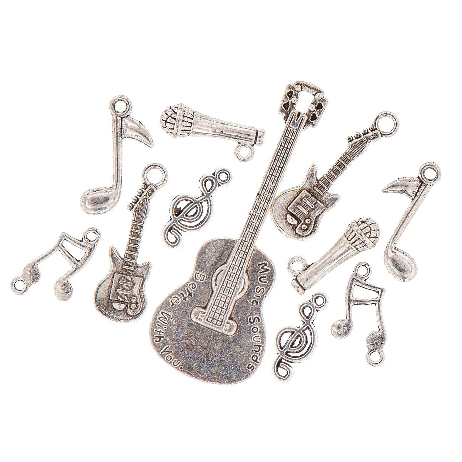 Anhänger Musik, silber, 2–8 cm, 11 Stück Image