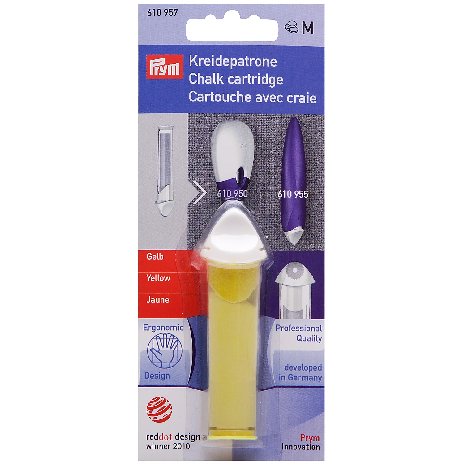 Prym Ersatz-Kreidepatrone, Farbe: gelb Image