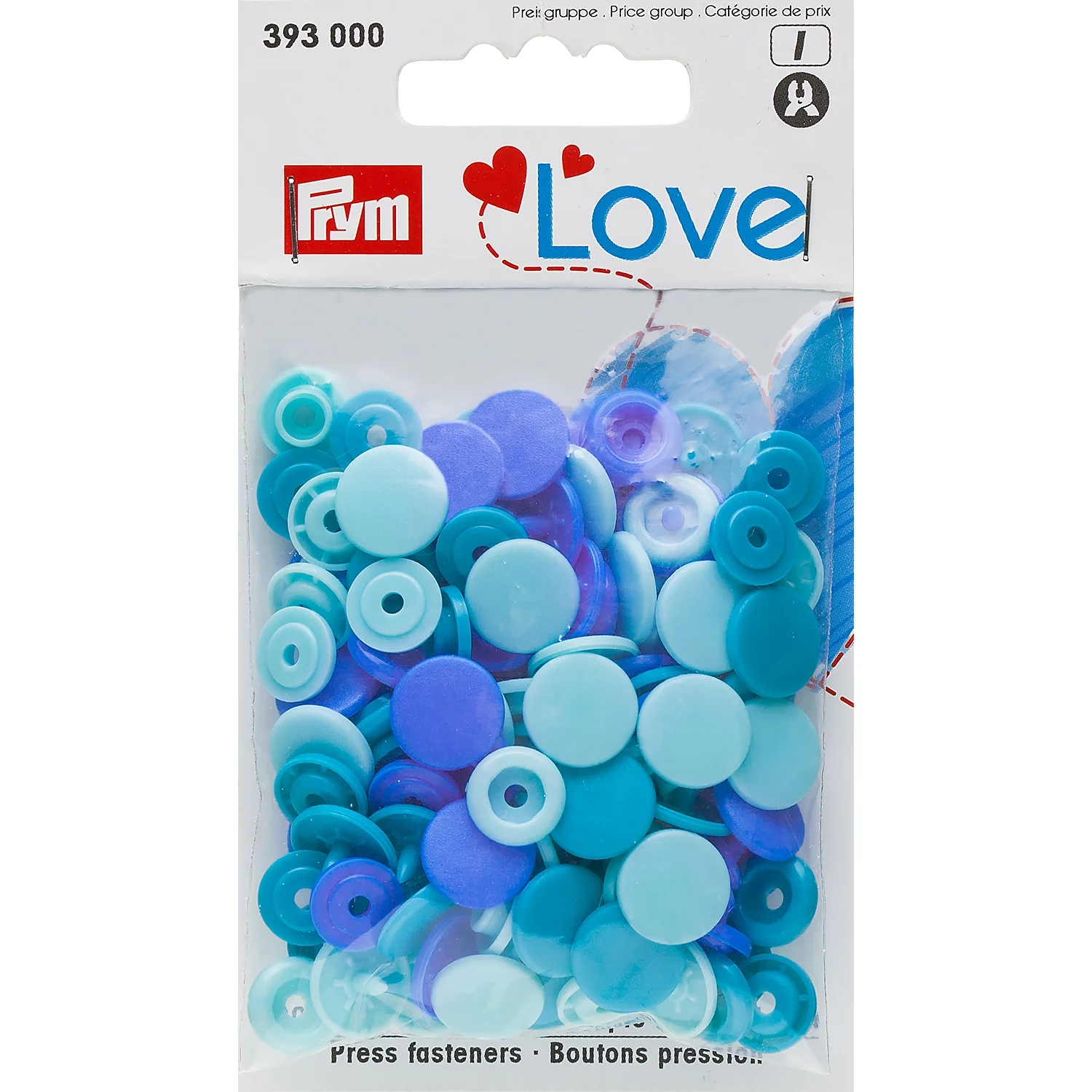 Prym Druckknöpfe Color Snaps, blau color, 12,4 mm Ø, 30 Stück