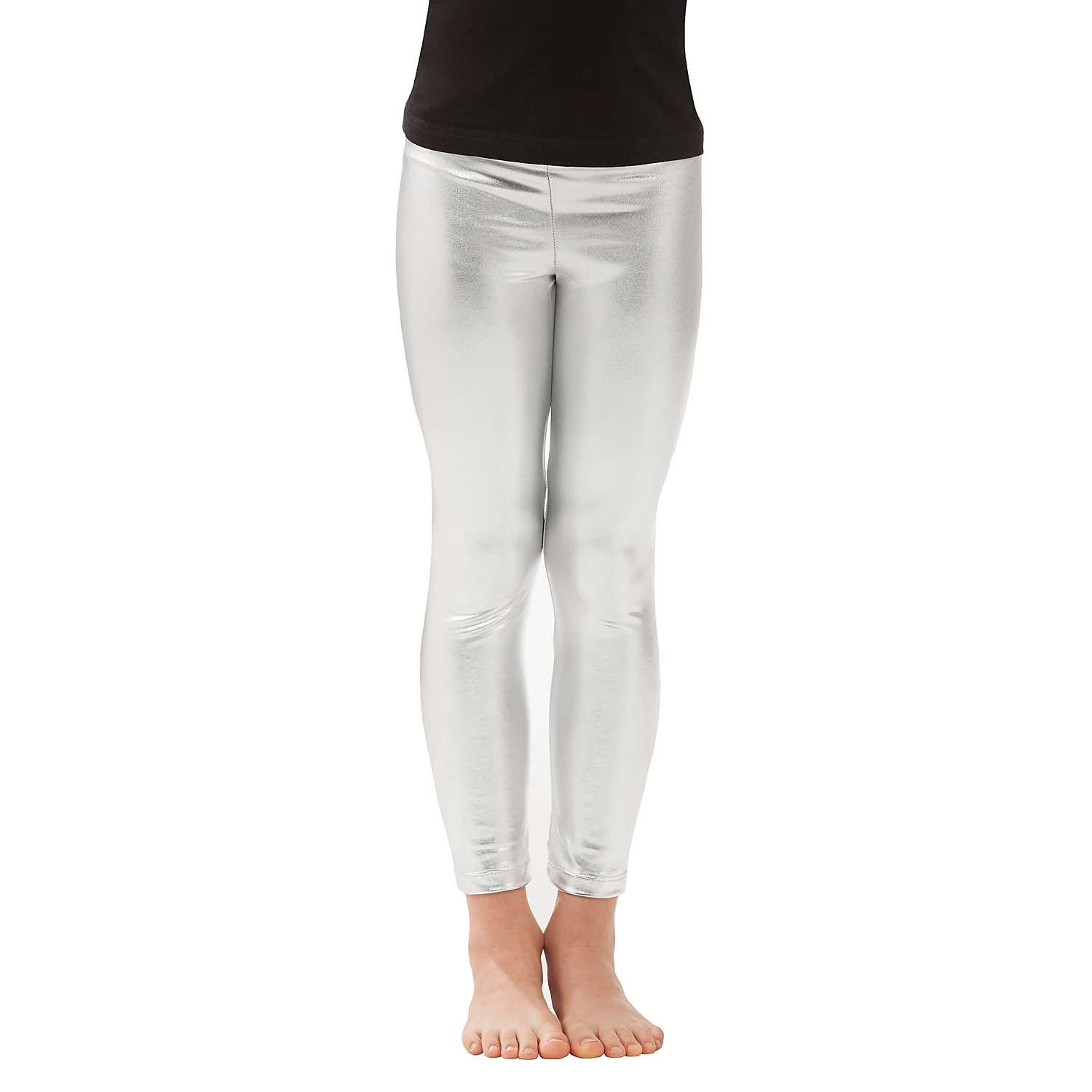 Kinder-Lack-Leggings, silber Image
