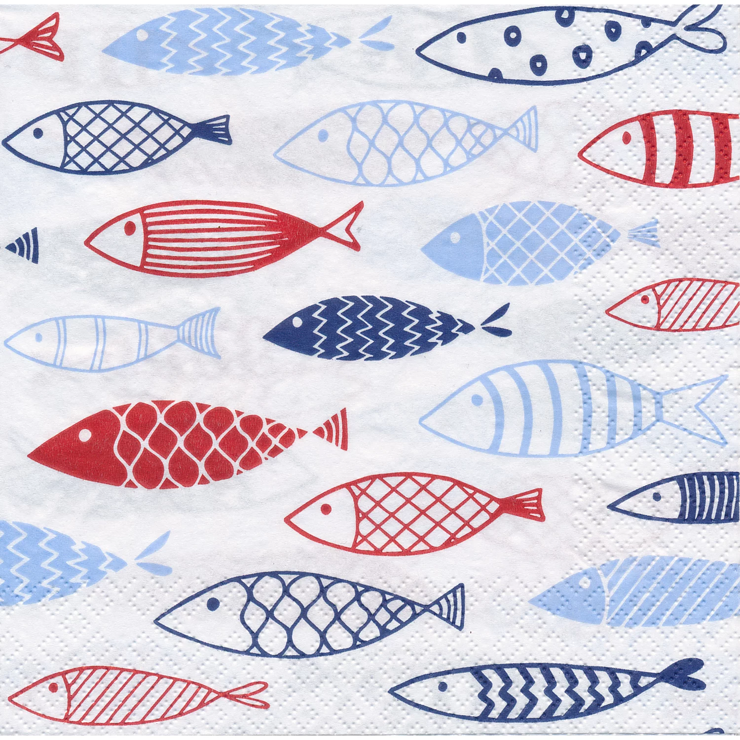 Papierservietten Fische, 33 x 33 cm, 20 Stück Image