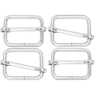 buttinette Leiterschnallen, silber, für 25 mm breite Bänder, 4 Stück