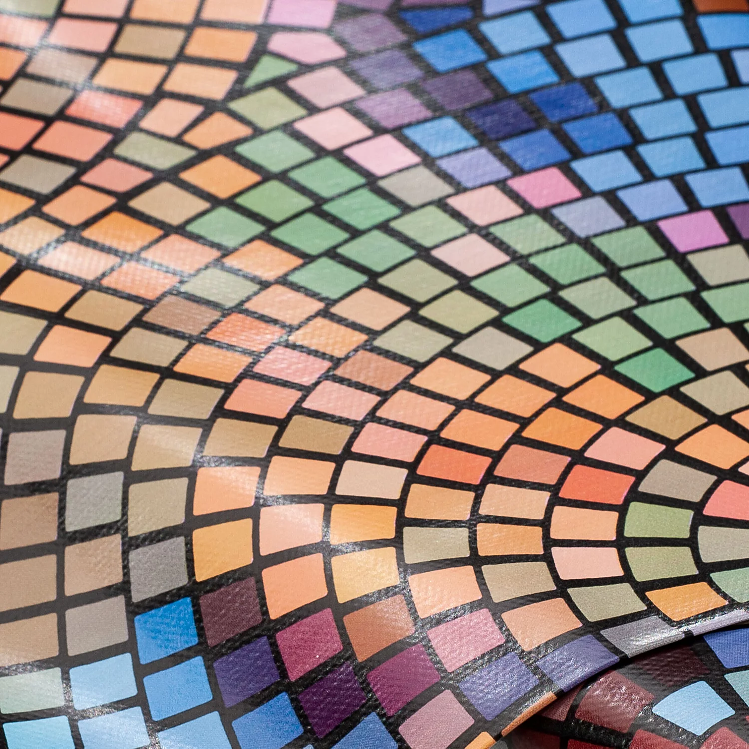 Abwaschbare Tischwäsche/Wachstuch Mosaik, bunt Image
