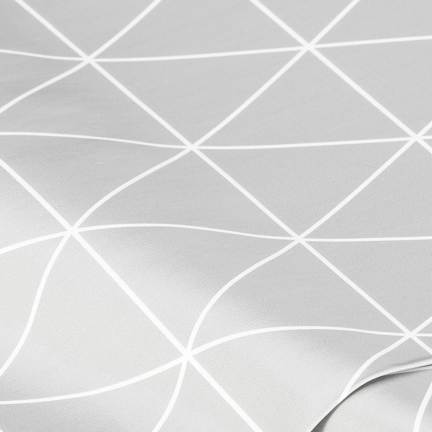 Abwaschbare Tischwäsche/Wachstuch Dreieck, hellgrau Image