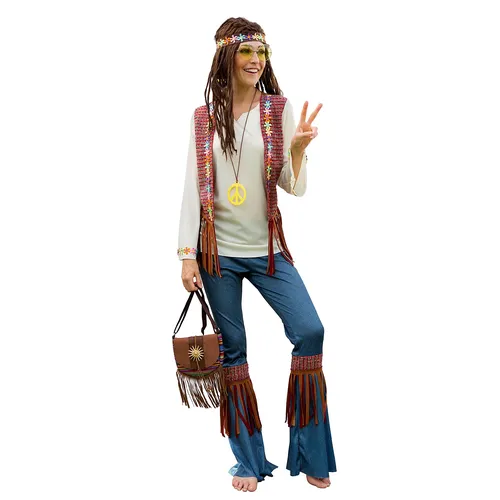 Hippie-Kostüm Love & Peace für Damen