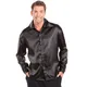 Hemd Satin für Herren, schwarz