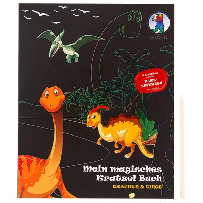 Ursus Kratzel Buch Drachen & Dinos, 12 Bilder