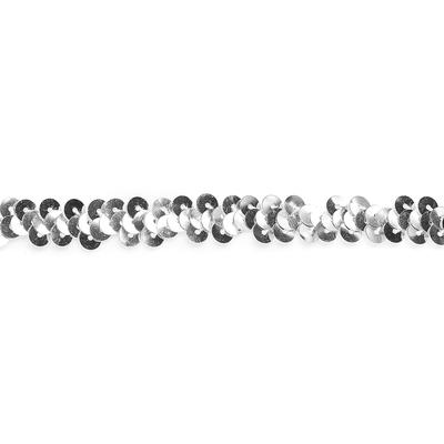 Elastik-Paillettenband, silber, Breite: 10 mm, Länge: 3 m Image