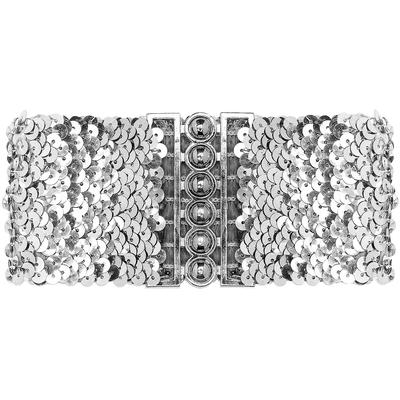 Gürtel Pailletten, silber Image