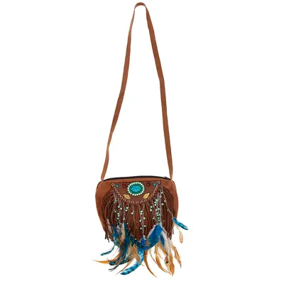 Tasche Indianer, braun/blau