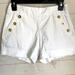 Lilly Pulitzer Shorts | Lilly Pulitzer Sz 00 Marina Stretch White Shorts | Color: Gold/White | Size: 00