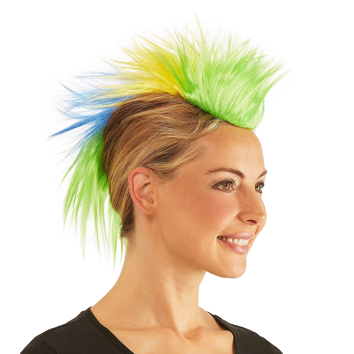 Irokesen-Haarteil, grün/gelb/blau Image