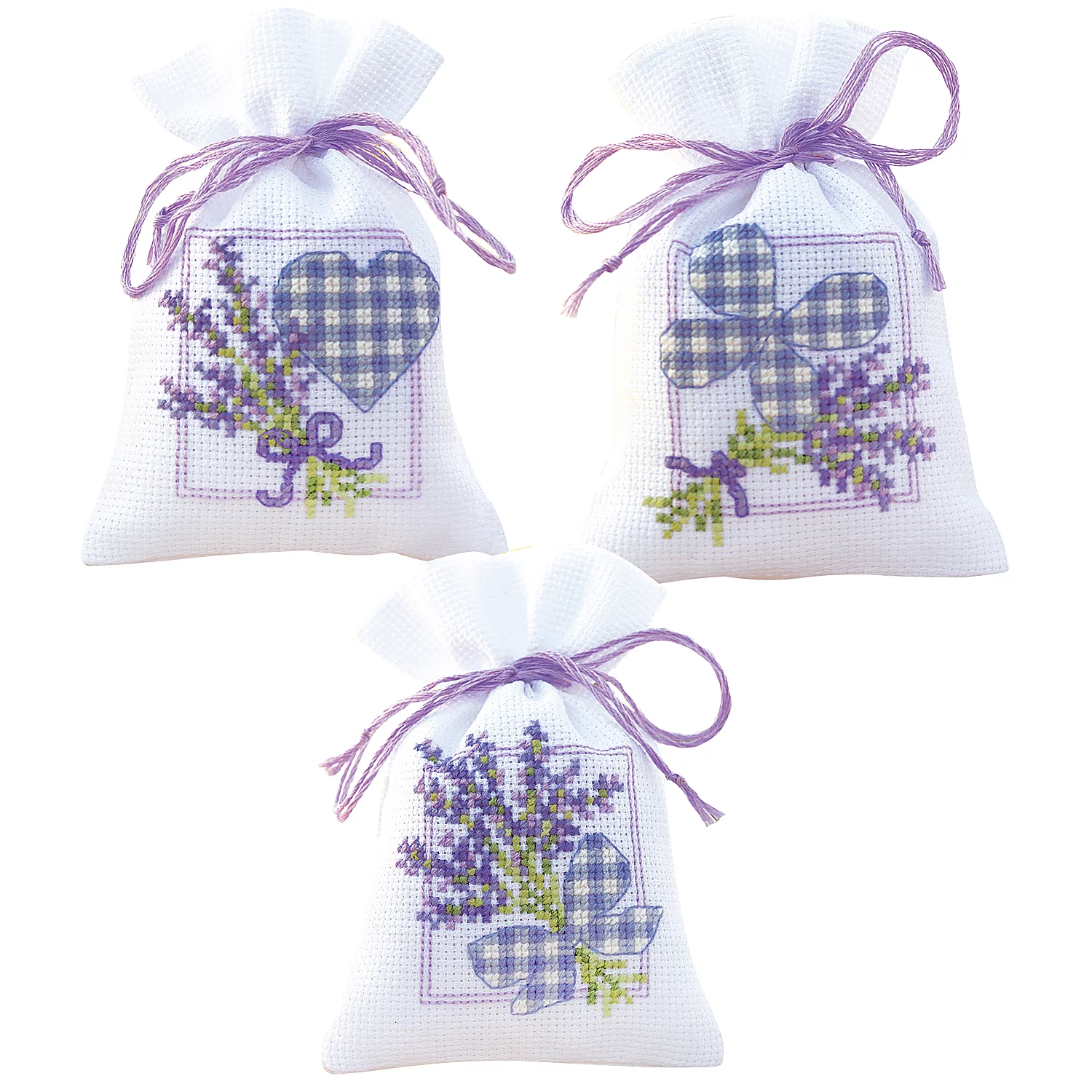 Geschenk- und Kräutersäckchen Lavendelherzen, 3er-Set Image