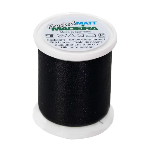 MADEIRA Stickgarn Frosted Matt, Stärke: 40, 500m-Spule, black
