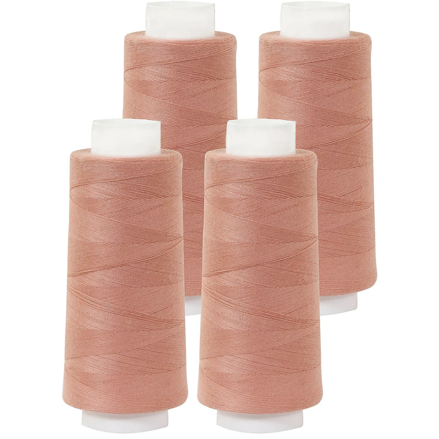 buttinette Overlockgarn im 4er-Pack, Stärke 120, 2500m-Spule, altrosa Image