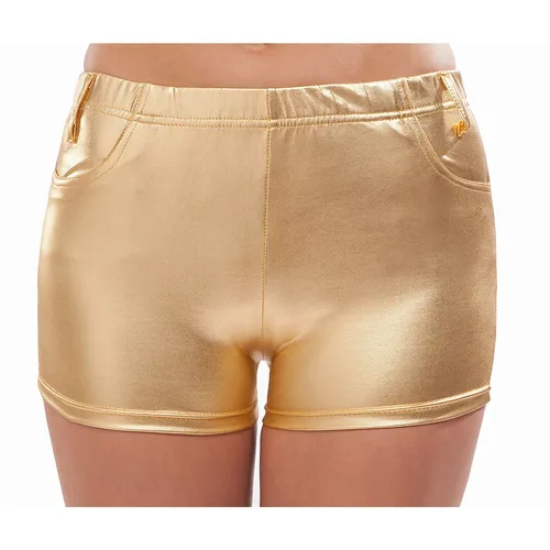 Lack-Hotpants, gold