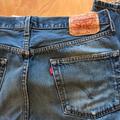 Levi's Jeans | Levi’s 501 Red Tab Button Fly Distressed Blue Jeans 34 X 30 | Color: Blue | Size: 34