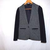 J. Crew Jackets & Coats | J Crew Colorblock Blazer Gray Navy Ponte Knit | Color: Blue/Gray | Size: 0