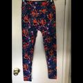 Lularoe Pants & Jumpsuits | Disney Lularoe Leggings Os Featuring Captain Hook | Color: Blue/Red | Size: One Size