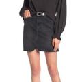 Free People Skirts | Free People Black Denim Mini Skirt Size 24 | Color: Black | Size: 24 Standard