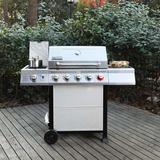 Royal Gourmet 5-Burner Liquid Propane Gas Grill Stainless Steel/Cast Iron/Steel in Gray | 45.67 H x 52.95 W x 22.4 D in | Wayfair GA5401T