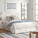 Three Posts™ Marquette Queen Solid Wood Platform Bed Wood in White | 50 H x 64.625 W x 82.5 D in | Wayfair 05D41F235FF54DCAADE73BD8A32BC6D2
