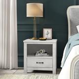 Greyleigh™ Baby & Kids Mateo 1 Drawer Solid Wood Nightstand Wood in White | 24 H x 24 W x 17.5 D in | Wayfair 6CDBCE75A654483BB163E793BCEB905C