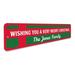 Lizton Sign Shop, Inc Christmas Present Aluminum Sign Aluminum in Gray/Green/Red | 6 H x 24 W x 0.06 D in | Wayfair 94-A624