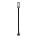 Mercury Row® Bello Black 1-Light Hardwired Lamp Post (Full) Aluminium/Metal in Black/Gray | 115.75 H x 10 W x 10 D in | Wayfair