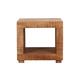 Möbilia Couchtisch quadratisch | 1 offenes Fach | Mango-Holz massiv | B 50 x T 50 x H 45 cm | natur | 22020000 | Serie COUCHTISCH