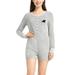 Women's Concepts Sport Heathered Gray Carolina Panthers Venture Sweater Romper