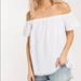 Anthropologie Tops | Anthropologie Cloth And Stone Off The Shoulder Top | Color: White | Size: S