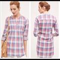 Anthropologie Tops | Anthropologie Holding Horses Pink Blue Plaid Tunic | Color: Blue/Pink | Size: 10